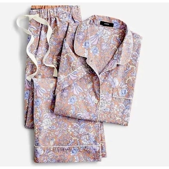 J. Crew Other - J Crew Cotton Poplin Short-Sleeve Pajama Set In Bouquet Floral medium Cotton